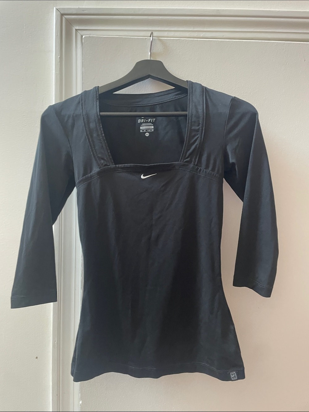 Nike Black Dri-FIT Long Sleeve Square Neck Top